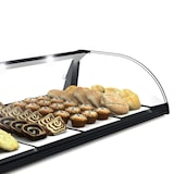 thumbnail of MBH - Vetrina espositiva neutra professionale Snack 84 cm vetri curvi. Espositore neutro con LED porta brioches per bar e pasticceria.
