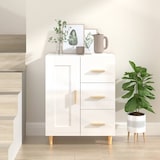 thumbnail of vidaXL Dressoir hoogglans wit 69,5x34x90 cm Materiaal op houtbasis
