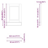 thumbnail of vidaXL Geschirrspülerblende Porto Braun Eichen-Optik 45x1,5x67 cm