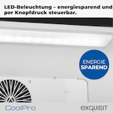 thumbnail of Exquisit Glastürkühlschrank, 280l Getränkekühlschrank mit LED, Umluft, 5 verstellbare Ablagen, CoolPro, GKS260-GT-431D schwarz