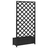 thumbnail of vidaXL Pflanzkübel mit Spalier Schwarz Massivholz Tanne