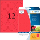 thumbnail of Neonetiketten Ø 60 mm, 240 Etiketten, leuchtrot, rund