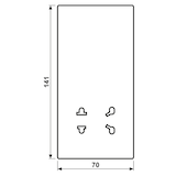 thumbnail of Jung Abdeckung 1fach SO AL 7522 D PL SOAL7522DPL