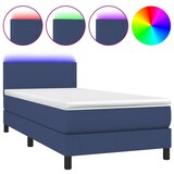 thumbnail of vidaXL Boxspringbett mit Matratze & LED Blau 90x200 cm Stoff