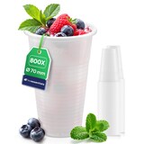 thumbnail of Inoverse 800 stk Trinkbecher, 200ml Plastikbecher, Weiß Einwegbecher 0,2l