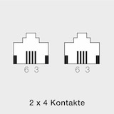 thumbnail of Rutenbeck Anschlussdose IAE/UAE 2x8 (4) TRS Ap rw
