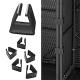 thumbnail of tectake Salon en rotin Lignano avec 2 fauteuils - noir - 404791