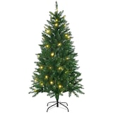 thumbnail of HOMCOM árbol de navidad artificial altura 150 cm ignífugo con 502 ramas 150 luces LED IPX2 8 modos hojas de PVC apertura automática base plegable