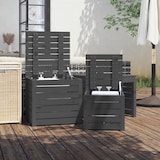 thumbnail of vidaXL 3-tlg. Gartenbox-Set Grau Massivholz Kiefer