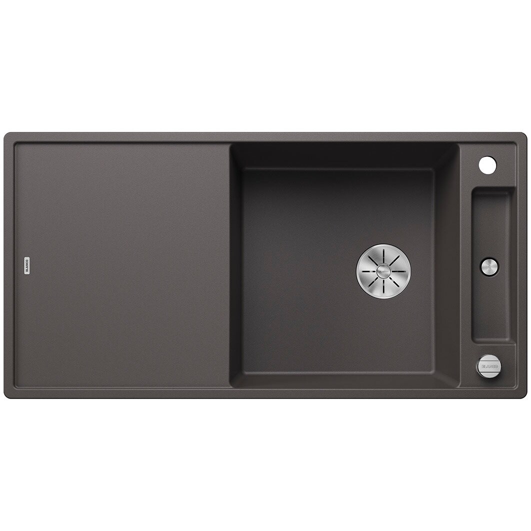 BLANCO AXIA III XL 6 S Einbauspüle, SILGRANIT, Felsgrau, Reversibel, Excenter