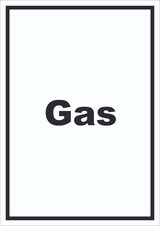 thumbnail of Gas Schild mit Text Anschluss hochkant A3 Rückseite selbstklebend