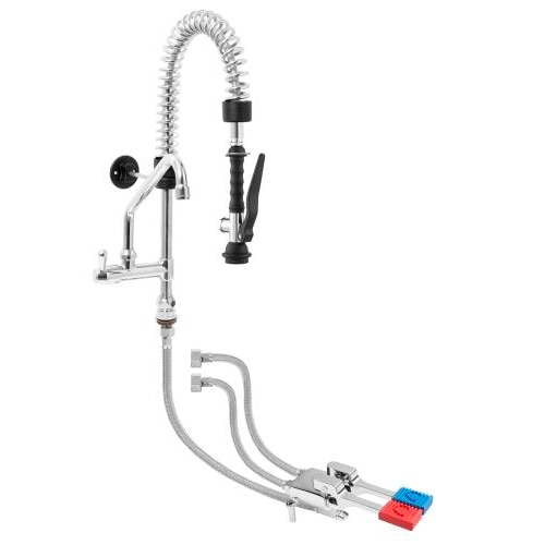 Kit rubinetto miscelatore doppio pedale pavimento cucina ristorante albergo RSB073