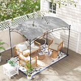 thumbnail of Outsunny cenador para jardín 3x2 m pérgola de jardín gazebo con cúpula elegante y estructura metálica impermeable para exterior terraza patio gris