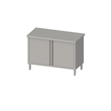 thumbnail of Stalgast Edelstahl Arbeitsschrank mit Flügeltüren, 1100x700x850 mm, ohne Aufkantung, verschweißt