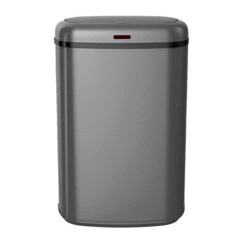 Poubelle Cuisine Automatique - Logan - Kitchen Move - 58 L - Inox Gris Mat Avec Cerclage