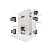 thumbnail of Ventilatierooster voor witte haard - Classic 17x37