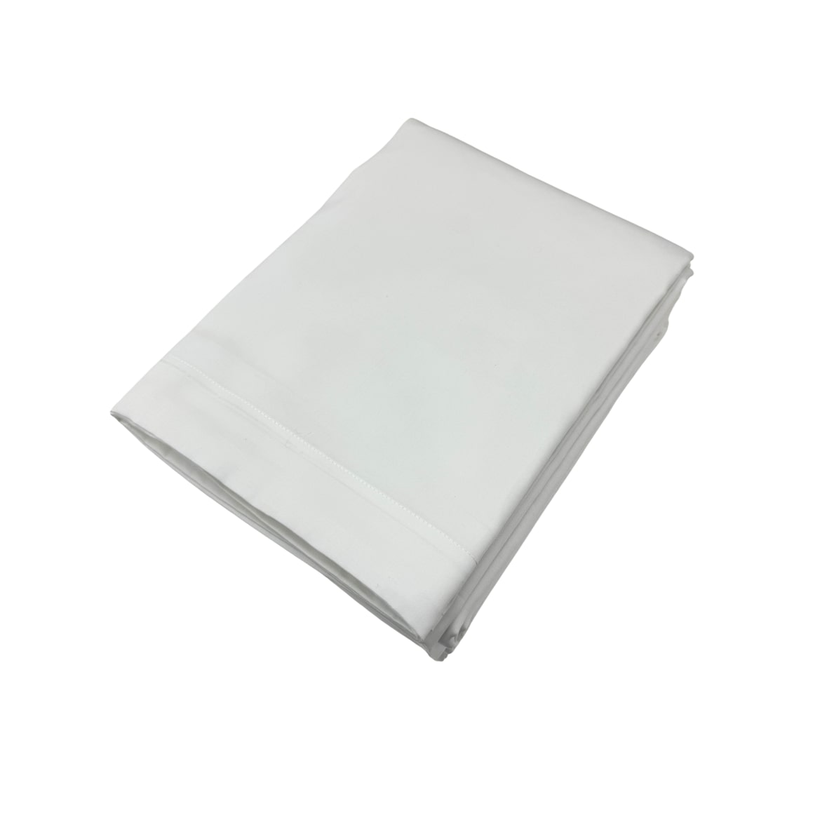 Lot de 4 draps de dessus avec retour de 5 cm 180x290, blanc,  Satin 200 TC, 100% coton