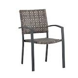 thumbnail of METRO PROFESSIONAL Fauteuil empilable Palermo, aluminium/poly rotin, gris foncé