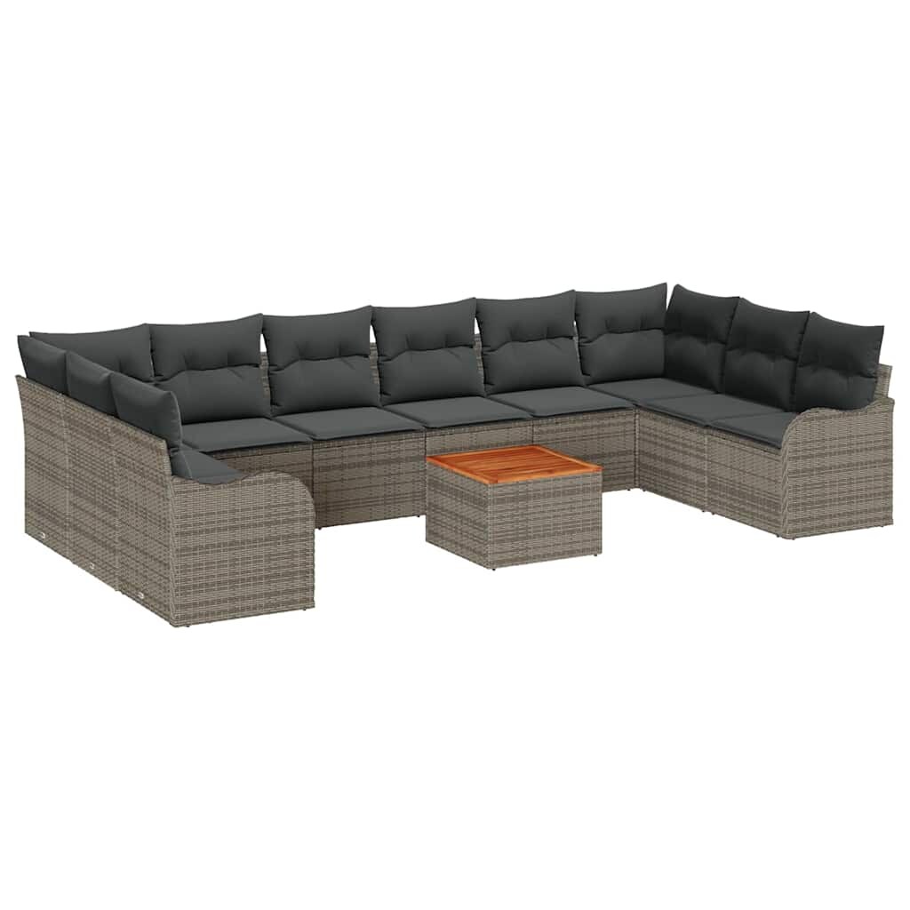 vidaXL Garten-Sofa-Set 11 pcs Grau