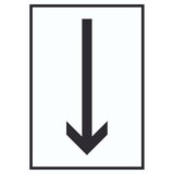 thumbnail of Richtungspfeil runter Schild hochkant schwarz weiss Pfeil A2 (420x594mm)