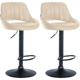 thumbnail of Set van 2 barkrukken Milet kunstleer creme/Metaal mat zwart