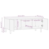 thumbnail of vidaXL Couchtisch Braun 100 x 54 x 40 cm Massivholz Mango