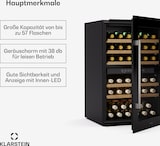thumbnail of Klarstein Vinsider 57 Duo Weinkühlschrank | 2 Kühlzonen | 57 Flaschen | Einbaugerät Schwarz