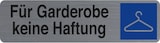 thumbnail of Exacompta 67192B Hinweisschild selbstklebend, Für Garderobe keine Haftung, 16 ,5x4,4 cm, Aluminiumoptik -