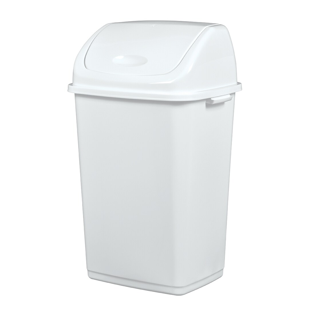 ROSSIGNOL Poubelle 50L à couvercle basculant CLAP blanc