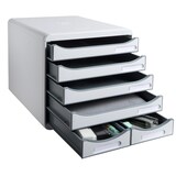 thumbnail of Exacompta - Réf. 312740D - BIG-BOX MAXI - Caisson de rangement à 6 tiroirs - Dimensions extérieures : P 34,7 x l 27,8 x H 27,1 cm - Gris lumière