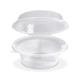 thumbnail of 125x Salatschalen klar mit angehängtem Domdeckel 2200ml PP