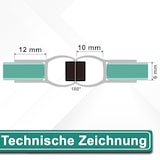 thumbnail of PRIOstahl Duschdichtung Transparente Magnetdichtung 2 Meter 180° für Glasstärke: 6mm für Duschtüren