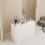 thumbnail of Empfangstresen, Kleine Gewerbetheke, Kassentheke, Empfangstisch, LED-Beleuchtung, Ladenmöbel, Frontdesk, Modernes Design Weiß 200×60×100cm