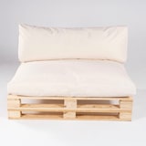 thumbnail of Pack 4 sofás Palet con cojines para exterior,  de pino nuevo , Poliéster 180 gr, Color Beige, 120x80x70