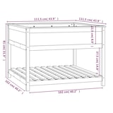 thumbnail of Helloshop26 - Hochbeet für Pflanzen Blumen Terrasse Garten und Regal 111,5 x 111,5 x 81 cm massives graues Kiefernholz 02_0038613