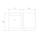 thumbnail of Dispensador de papel mecha de plástico color gris imitación inox