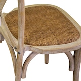thumbnail of Vacchetti Sedia legno cross naturale seduta intreccio impilabile cm51x55h46,5/89