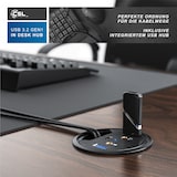 thumbnail of CSL USB 3.2 Gen1 Tisch Kabeldurchführung - Tischkabeldose Multi In Desk USB Hub - 2 x USB 3.2 Gen 1 - 1 x USB C 3.2 Gen1 - 2 x 3,5mm Klinke