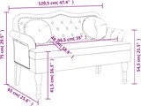 thumbnail of vidaXL Sitzbank mit Kissen Blau 120,5x65x75 cm Samt