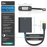 thumbnail of CSL MiniDP zu VGA Adapter, Full HD Anschluss für Monitor, Beamer