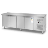 thumbnail of Royal Catering Mesa refrigerada - 450 L - 4 compartimentos - 227 x 64 cm - clase B - acero inoxidable -