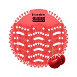 thumbnail of 12x Klo-Igel Urinaleinleger (Pissoirsieb, Pissoireinsatz, Urinalsieb) Kirsche: "Bitte nicht ablecken!"
