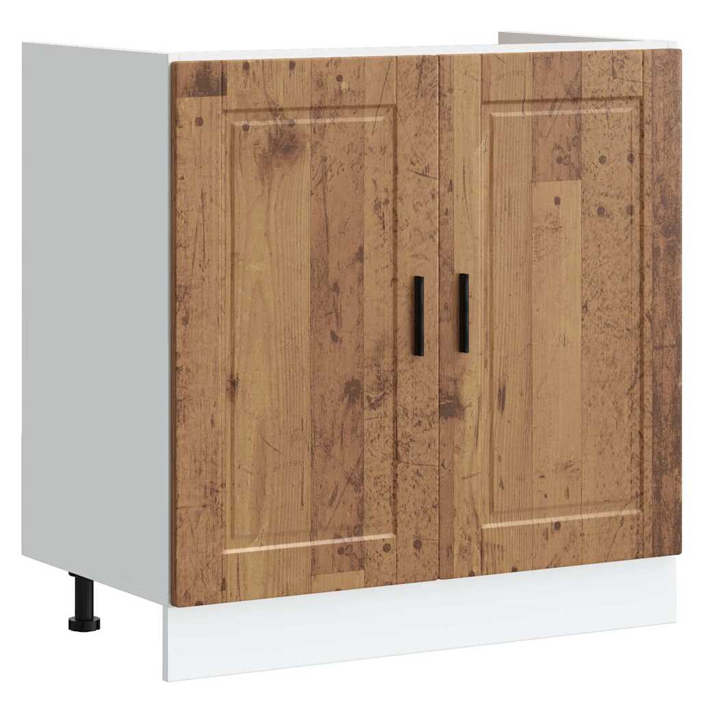 vidaXL Spülenunterschrank Porto Altholz-Optik 80x46x81,5 cm
