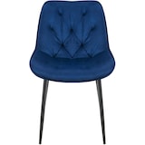 thumbnail of Set van 2 eetkamerstoelen Wallace fluweel blauw