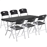 thumbnail of Pack mesa plegable 183x76 cm + 6 sillas plegables negro Lifetime