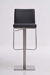 thumbnail of Barhocker CARIN - Kunstleder Grau 42x44x86 cm Silber | Barstuhl Höhenverstellbar Mit Lehne Drehbar Tresenhocker Tresenstuhl Kneipenhocker Kneipenstuhl