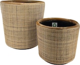 thumbnail of Rattan-Drypot-Pflanzkorb – Ø 38 x 38 cm – Nachhaltiger Blumentopf mit wasserdichtem Innentopf – Braun