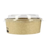 thumbnail of MONOUSO - Contenitore di Carta Kraft-Kraft con Coperchio RPET 750ml Ø14,4cm (250 Pezzi)