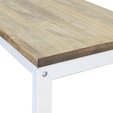 thumbnail of Conjunto Mesa Alta Eco-Line 118x30x110cm y 2 taburetes Blanco en madera maciza de pino acabado envejecido estilo Industrial Box Furniture