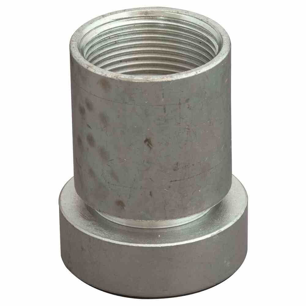 Anschlussstück, aus Stahl, inkl. Muffe, Größe silber, Anschluss 32 mm (1 1/4")